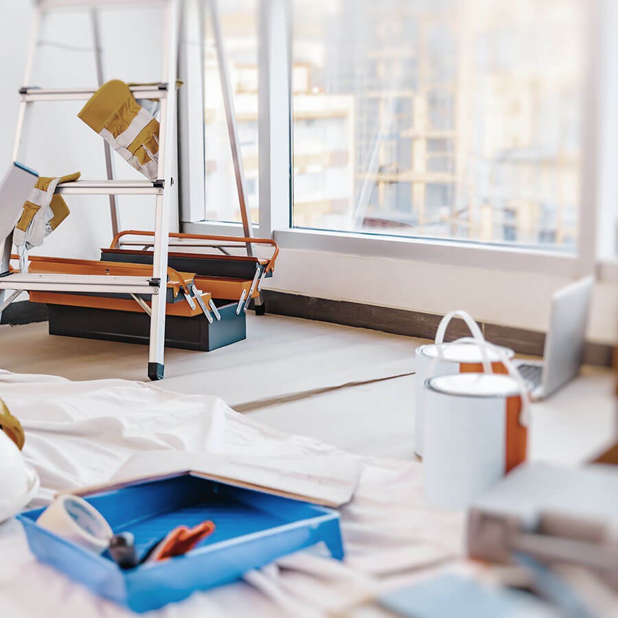 Intérieur d'un appartement en rénovation